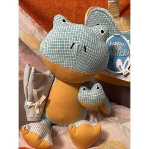 Frog Easter Basket 4pc Dandee  Kipekee 13" Plush Basket, Plush, Rattle‎ & Bib